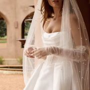 Krátke svadobné závoje