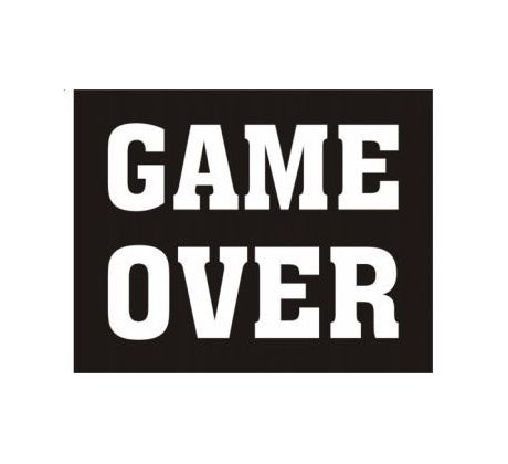 Svadobné nálepky na topánky GAME OVER 1pár