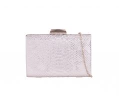 Spoločenská kabelka clutch strieborná