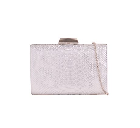 Spoločenská kabelka clutch strieborná