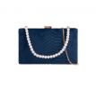 Spoločenská kabelka clutch modrá 2