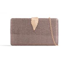 Spoločenská kabelka clutch bronzová 4