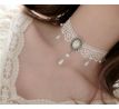 Biely čipkovaný náhrdelník pre nevestu 5