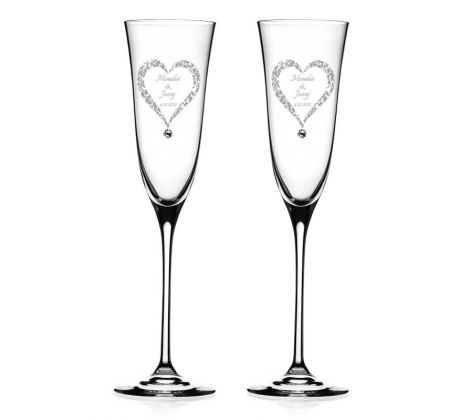 Svadobné poháre Flora Hearts