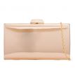 Spoločenská kabelka clutch lesklá šampaň 1
