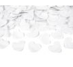 Vystreľovacie konfety srdiečka biele