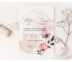 Svadobné oznámenie Maľované kvety 1