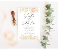 Svadobné oznámenie Elegantné ruže