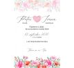 Svadobné oznámenie Ružové kvety