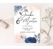 Svadobné oznámenie Flower blue 1