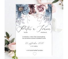 Svadobné oznámenie Flowers blush