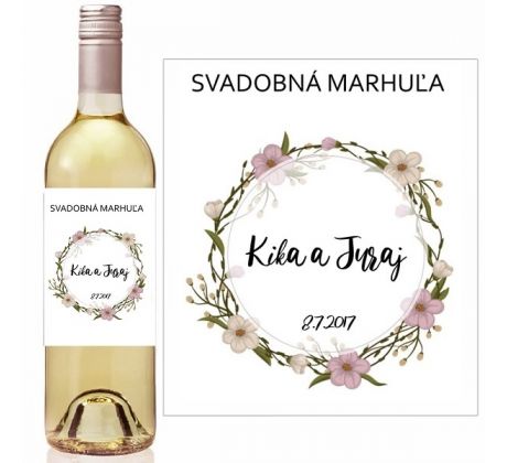 Svadobné etikety na fľaše 13