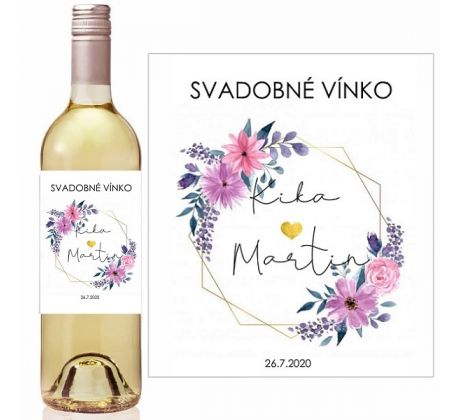 Svadobné etikety na fľaše 35