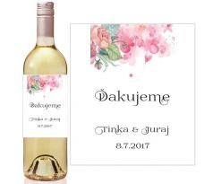Svadobné etikety na fľaše viac dizajnov 1