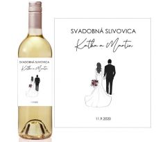 Svadobné etikety na fľaše 75