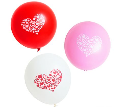 Balóny - 10 ks ružové srdiečko