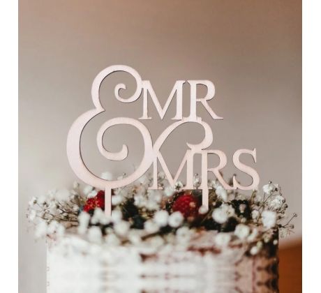 Zápich na svadobnú tortu Mr. & Mrs. 1