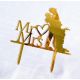 Zlatý akrylový zápich na svadobnú tortu ženích a nevesta