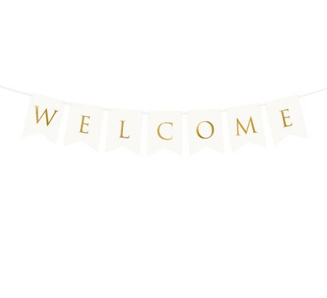 Girlanda Welcome biela
