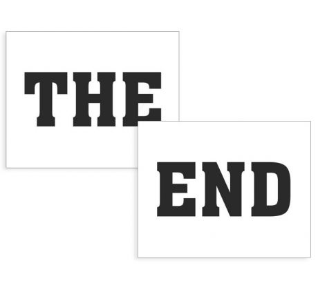 Svadobné nálepky na topánky THE END 1pár