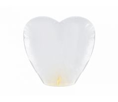 Lampión srdce biele 1 ks