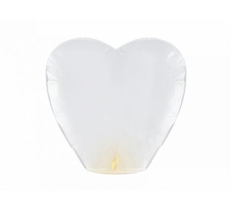 Lampión srdce biele 1 ks