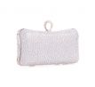 Spoločenská kabelka clutch strieborná 8