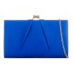 Spoločenská kabelka saténová kráľovská modrá 1