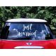 Nálepky na svadobné auto Just Married