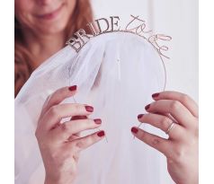 Čelenka Bride to be so závojom