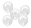 Balóny s bielymi konfetami 5 ks