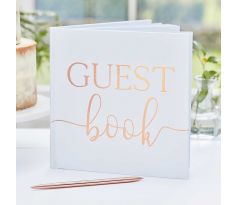 Kniha hostí biela Guest book