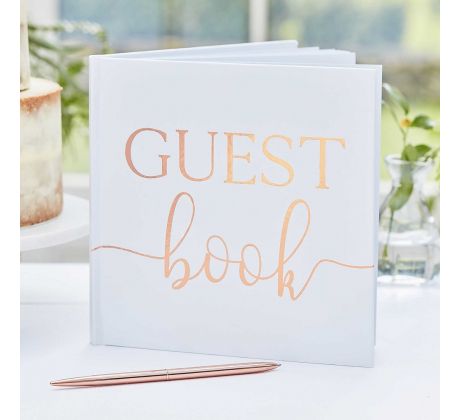 Kniha hostí biela Guest book