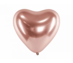 Balóny v tvare srdca ružovo zlaté