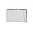 Spoločenská kabelka clutch strieborná 12