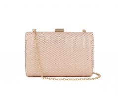 Spoločenská kabelka clutch s kamienkami nude