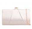 Spoločenská kabelka saténová béžová 2