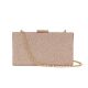 Spoločenská kabelka clutch trblietavá rose gold 1
