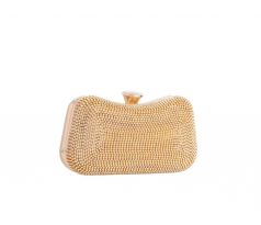 Spoločenská kabelka clutch zlatá 9