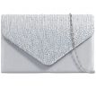 Spoločenská kabelka s kamienkami strieborná 7