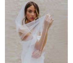 Svadobný závoj zdobený lem - 2 metre