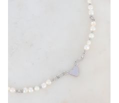 Náhrdelník s perlami z chirurgickej ocele Perles