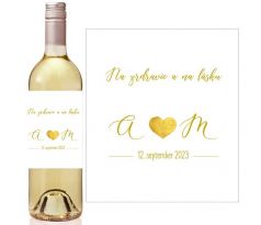 Svadobné etikety na fľaše 123