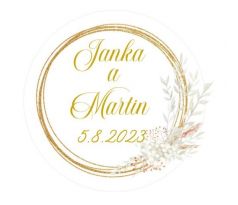 Svadobné nálepky s vlastným textom 68