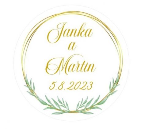 Svadobné nálepky s vlastným textom 71