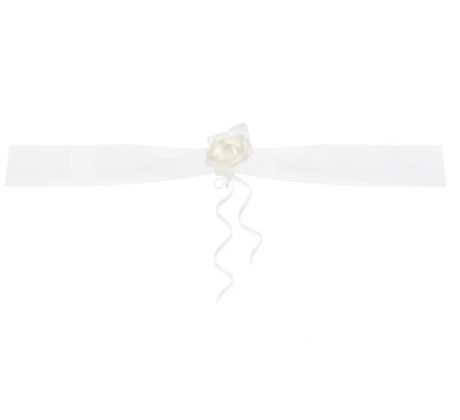 Girlanda na auto 2x1,8 m biela s krémovými ružičkami