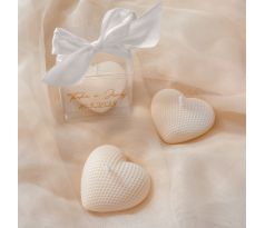 Darček pre svadobných hostí - sviečka srdce