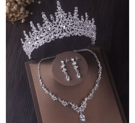 Set - náušnice, náhrdelník a tiara 7