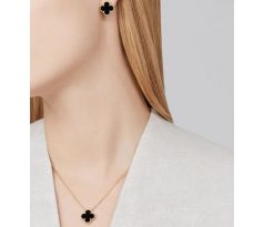 Set čierny - náhrdelník, náramok a náušnice