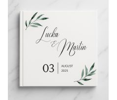 Svadobná kniha hostí personalizovaná Lístky
